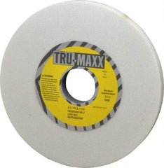 Tru-Maxx - 6" Diam x 1-1/4" Hole x 1/2" Thick, J Hardness, 60 Grit Surface Grinding Wheel - Aluminum Oxide, Type 1, Medium Grade, 5,410 Max RPM, Vitrified Bond, No Recess - Makers Industrial Supply