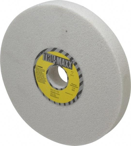 Tru-Maxx - 8" Diam x 1-1/4" Hole x 1" Thick, I Hardness, 46 Grit Surface Grinding Wheel - Aluminum Oxide, Type 1, Coarse Grade, 3,105 Max RPM, Vitrified Bond, No Recess - Makers Industrial Supply