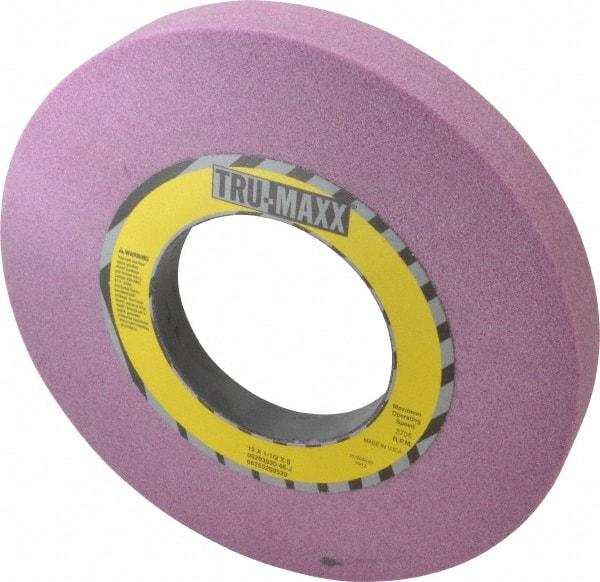 Tru-Maxx - 12" Diam x 5" Hole x 1-1/2" Thick, J Hardness, 46 Grit Surface Grinding Wheel - Aluminum Oxide, Type 5, Coarse Grade, 2,705 Max RPM, Vitrified Bond, One-Side Recess - Makers Industrial Supply