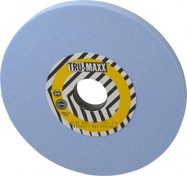 Tru-Maxx - 7" Diam x 1-1/4" Hole x 1/2" Thick, L Hardness, 80 Grit Surface Grinding Wheel - Ceramic, Type 1, Medium Grade, 3,600 Max RPM, Vitrified Bond, No Recess - Makers Industrial Supply