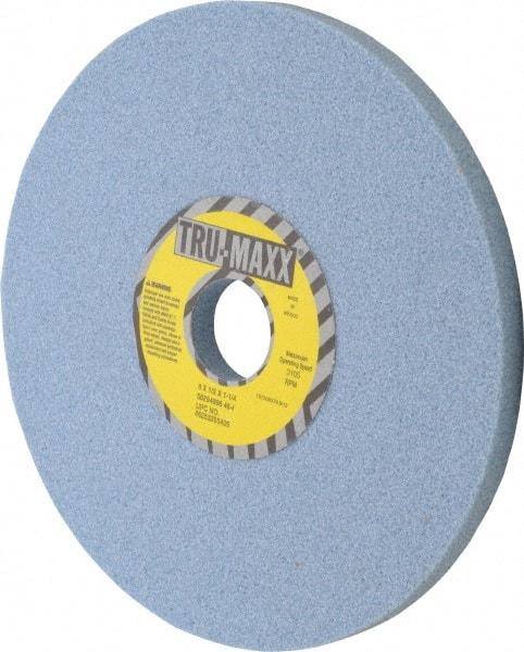 Tru-Maxx - 8" Diam x 1-1/4" Hole x 1/2" Thick, I Hardness, 46 Grit Surface Grinding Wheel - Ceramic, Type 1, Coarse Grade, 3,105 Max RPM, Vitrified Bond, No Recess - Makers Industrial Supply