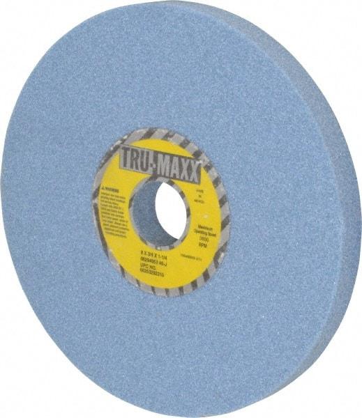 Tru-Maxx - 8" Diam x 1-1/4" Hole x 3/4" Thick, J Hardness, 46 Grit Surface Grinding Wheel - Ceramic, Type 1, Coarse Grade, 3,600 Max RPM, Vitrified Bond, No Recess - Makers Industrial Supply