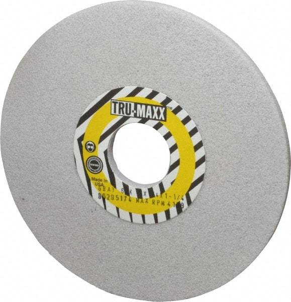 Tru-Maxx - 6" Diam x 1-1/4" Hole x 1/4" Thick, K Hardness, 60 Grit Surface Grinding Wheel - Aluminum Oxide, Type 1, Medium Grade, 5,410 Max RPM, Vitrified Bond, No Recess - Makers Industrial Supply