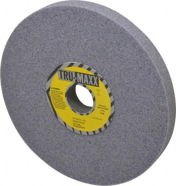 Tru-Maxx - 8" Diam x 1-1/4" Hole x 3/4" Thick, I Hardness, 46 Grit Surface Grinding Wheel - Aluminum Oxide, Type 1, Coarse Grade, 3,105 Max RPM, Vitrified Bond, No Recess - Makers Industrial Supply