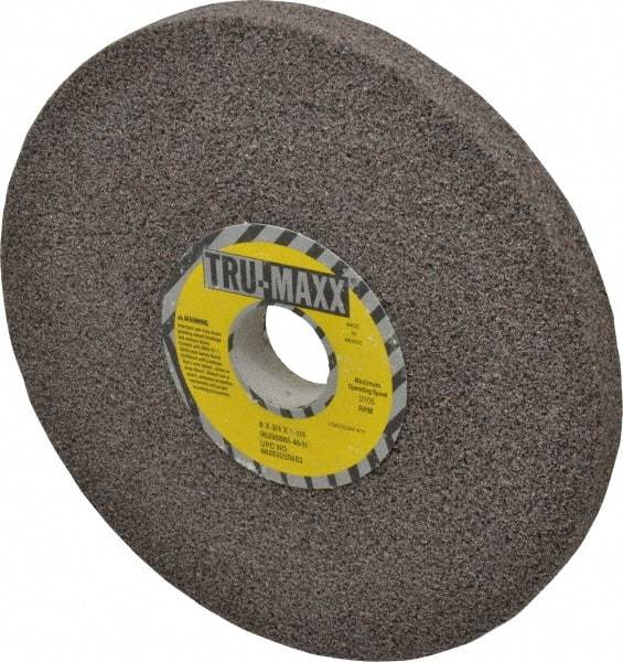 Tru-Maxx - 8" Diam x 1-1/4" Hole x 3/4" Thick, H Hardness, 46 Grit Surface Grinding Wheel - Aluminum Oxide, Type 1, Coarse Grade, 3,105 Max RPM, Vitrified Bond, No Recess - Makers Industrial Supply