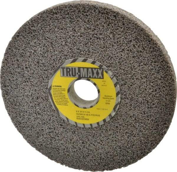 Tru-Maxx - 8" Diam x 1-1/4" Hole x 3/4" Thick, G Hardness, 46 Grit Surface Grinding Wheel - Aluminum Oxide, Type 1, Coarse Grade, 3,105 Max RPM, Vitrified Bond, No Recess - Makers Industrial Supply