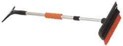 Value Collection - 48" Long, Telescoping Snowbroom & Ice Scraper - 9" Telescoping, Plastic & Metal - Makers Industrial Supply