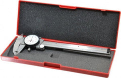 Starrett - 0" to 6" Range, 0.001" Graduation, 0.1" per Revolution, Dial Caliper - White Face, 1-1/2" Jaw Length, Accurate to 0.0010" - Makers Industrial Supply