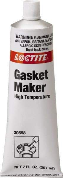 Loctite - 7 oz Tube Gray RTV Silicone Gasket Sealant - -50 to 600°F Operating Temp - Makers Industrial Supply