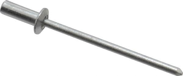 RivetKing - Size 42 Dome Head Aluminum Closed End Sealing Blind Rivet - Aluminum Mandrel, 0.063" to 1/8" Grip, 1/4" Head Diam, 0.129" to 0.133" Hole Diam, 0.36" Length Under Head, 1/8" Body Diam - Makers Industrial Supply