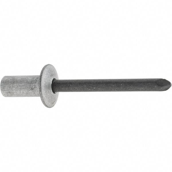 RivetKing - Size 84 Dome Head Aluminum Closed End Sealing Blind Rivet - Steel Mandrel, 1/8" to 1/4" Grip, 1/2" Head Diam, 0.257" to 0.261" Hole Diam, 0.57" Length Under Head, 1/4" Body Diam - Makers Industrial Supply