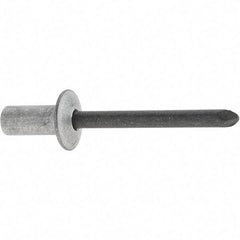 RivetKing - Size 84 Dome Head Aluminum Closed End Sealing Blind Rivet - Steel Mandrel, 1/8" to 1/4" Grip, 1/2" Head Diam, 0.257" to 0.261" Hole Diam, 0.57" Length Under Head, 1/4" Body Diam - Makers Industrial Supply