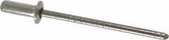 RivetKing - Size 43 Dome Head Stainless Steel Closed End Sealing Blind Rivet - Stainless Steel Mandrel, 0.126" to 0.187" Grip, 1/4" Head Diam, 0.129" to 0.133" Hole Diam, 0.422" Length Under Head, 1/8" Body Diam - Makers Industrial Supply