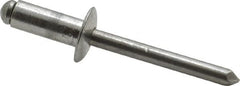 RivetKing - Size 86 Dome Head Aluminum Open End Blind Rivet - Aluminum Mandrel, 0.251" to 3/8" Grip, 1/2" Head Diam, 0.257" to 0.261" Hole Diam, 5/8" Length Under Head, 1/4" Body Diam - Makers Industrial Supply