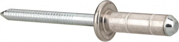 RivetKing - Size 86-88 Dome Head Aluminum Multi Grip Blind Rivet - Steel Mandrel, 1/4" to 3/4" Grip, 0.511" Head Diam, 0.257" to 0.261" Hole Diam, 0.708" Length Under Head, 1/4" Body Diam - Makers Industrial Supply