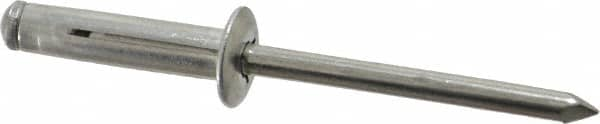 RivetKing - Size 0625 Dome Head Aluminum Tri Folding Blind Rivet - Aluminum Mandrel, 0.04" to 0.354" Grip, 0.386" Head Diam, 0.196" to 0.209" Hole Diam, 0.906" Length Under Head, 3/16" Body Diam - Makers Industrial Supply