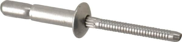 RivetKing - Size 67 Dome Head Stainless Steel Structural with Locking Stem Blind Rivet - Stainless Steel Mandrel, 0.214" to 0.437" Grip, 0.385" Head Diam, 0.194" to 0.204" Hole Diam, 0.572" Length Under Head, 3/16" Body Diam - Makers Industrial Supply