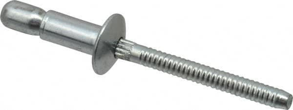 RivetKing - Size 64 Dome Head Steel Structural with Locking Stem Blind Rivet - Steel Mandrel, 0.062" to 0.27" Grip, 0.385" Head Diam, 0.194" to 0.204" Hole Diam, 0.415" Length Under Head, 3/16" Body Diam - Makers Industrial Supply