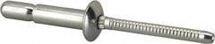 RivetKing - Size 67 Dome Head Steel Structural with Locking Stem Blind Rivet - Steel Mandrel, 0.214" to 0.437" Grip, 0.385" Head Diam, 0.194" to 0.204" Hole Diam, 0.572" Length Under Head, 3/16" Body Diam - Makers Industrial Supply