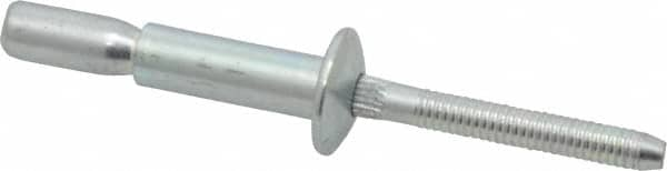 RivetKing - Size 810 Dome Head Steel Structural with Locking Stem Blind Rivet - Steel Mandrel, 0.35" to 5/8" Grip, 0.525" Head Diam, 0.261" to 0.276" Hole Diam, 0.81" Length Under Head, 1/4" Body Diam - Makers Industrial Supply