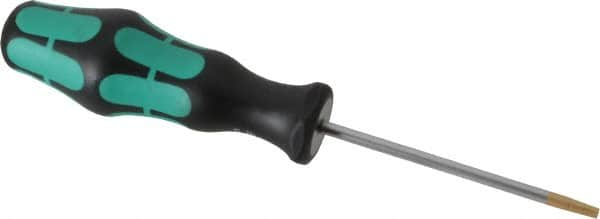 Wera - T15 Torx Driver - 3-5/32" Blade Length, 7" OAL, Ergonomic Handle - Makers Industrial Supply