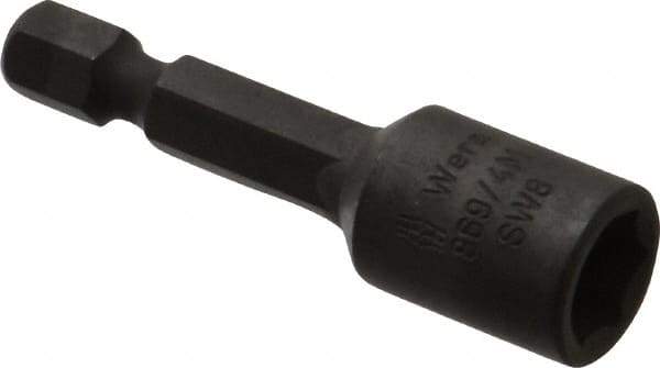 Wera - 8mm Magnetic Nutsetter - 1/4" Hex Drive, 2" OAL - Makers Industrial Supply