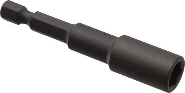 Wera - 8mm Nonmagnetic Nutsetter - 1/4" Hex Drive, 2-5/8" OAL, 1/2" Socket Nose Diam - Makers Industrial Supply