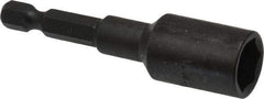 Wera - 11mm Nonmagnetic Nutsetter - 1/4" Hex Drive, 2-5/8" OAL, 5/8" Socket Nose Diam - Makers Industrial Supply