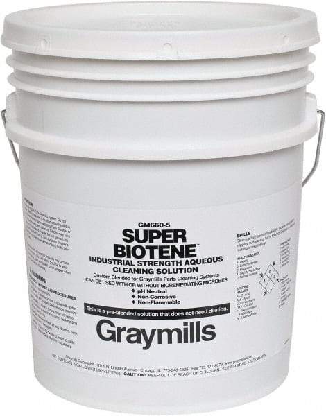 Graymills - 5 Gal Pail Parts Washer Fluid - Water-Based - Makers Industrial Supply