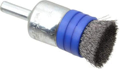 Anderson - 3/4" Brush Diam, Crimped, Flared End Brush - 1/4" Diam Shank, 20,000 Max RPM - Makers Industrial Supply