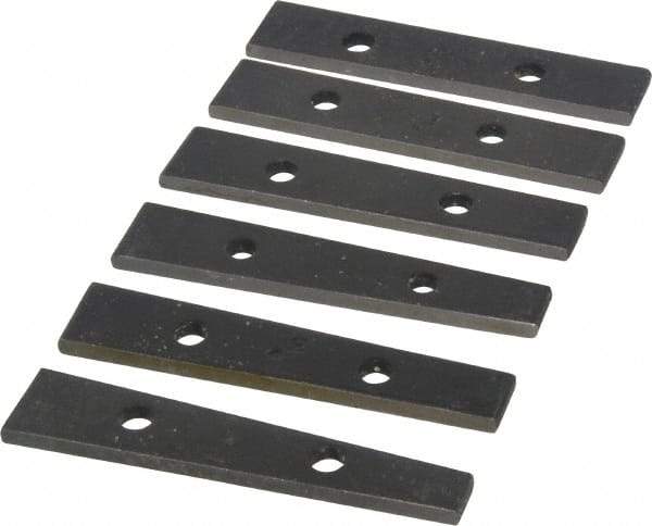 Value Collection - 0.5 to 5° Angle, 3-1/2 Inch Long, Angle Block Set - 5/32 Inch Thick, 55-60 Rc Hardness, 6 Pieces - Makers Industrial Supply