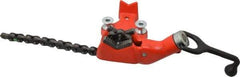 Ridgid - 1/8 to 2-1/2" Pipe Capacity, Manual Chain Vise - Bolt Down, Cast Iron, Model Number BC210 - Makers Industrial Supply