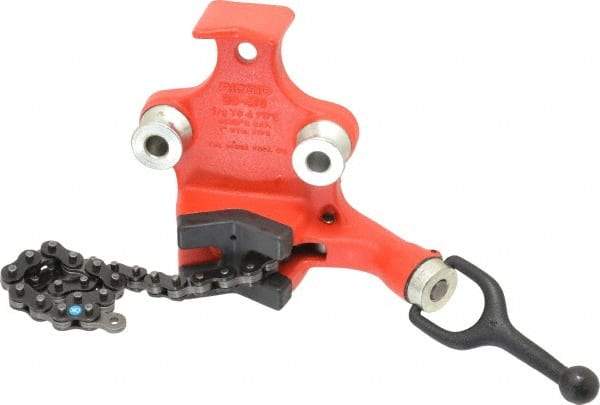 Ridgid - 1/2 to 4-1/2" Pipe Capacity, Manual Chain Vise - Bolt Down, Cast Iron, Model Number BC410P - Makers Industrial Supply