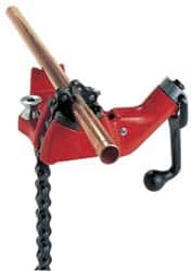 Ridgid - 1/2 to 8" Pipe Capacity, Manual Chain Vise - Bolt Down, Cast Iron, Model Number BC810 - Makers Industrial Supply