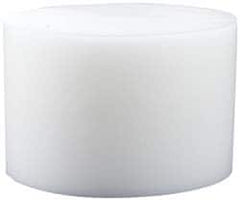 Made in USA - 4 Inch Diameter, 2 Inch Thick, Plastic Disc - White, PTFE Virgin - Makers Industrial Supply