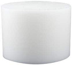 Made in USA - 6 Inch Diameter, 1 Inch Thick, Plastic Disc - White, PTFE Virgin - Makers Industrial Supply