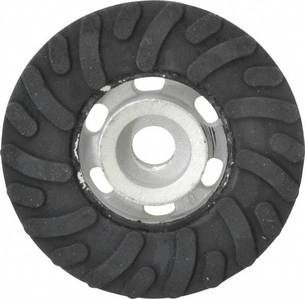 Norton - 4" Diam Locking Nut Disc Backing Pad - Medium Density, 12,000 RPM - Makers Industrial Supply