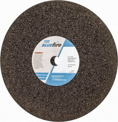 Norton - 8" Diam x 5/8" Hole x 1" Thick, Q Hardness, 16 Grit Surface Grinding Wheel - Zirconia Alumina, Type 1, Very Coarse Grade, 6,000 Max RPM, No Recess - Makers Industrial Supply