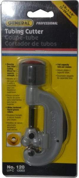 General - 1/8" to 1-1/8" Pipe Capacity, Tube Cutter - Cuts Copper - Makers Industrial Supply