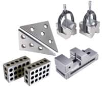 Value Collection - Layout & Setup Kits Type: V Block & 1-2-3 Block Kit Contents: Precision Screwless Vise; Set of 1-2-3 Blocks & Angle Plates; V-Block & Clamps Set - Makers Industrial Supply