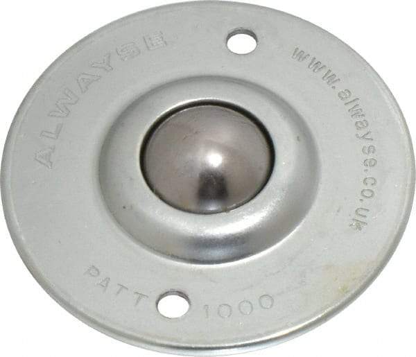 SKF - Round, Carbon Steel Ball Transfer - 14.2mm Mount Height, 120 Lb. Capacity - Makers Industrial Supply