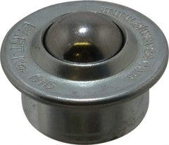 SKF - Round, Carbon Steel Ball Transfer - 9.5mm Mount Height, 100 Lb. Capacity - Makers Industrial Supply