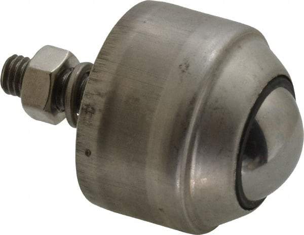 SKF - Round, Stainless Steel Ball Transfer - 35.8mm Mount Height, 110 Lb. Capacity - Makers Industrial Supply