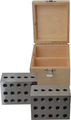 Suburban Tool - 0.0001 Squareness Per Inch, Hardened Steel, 2-3-4 Block with 23 Hole Setup Block - 3/8 - 16 Inch Tapped Hole Size, Sold As Matched Pair - Makers Industrial Supply