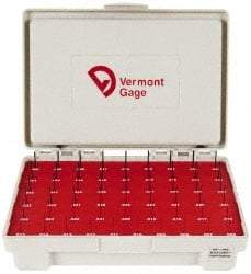 Vermont Gage - 55 Piece, 0.006-0.06 Inch Diameter Plug and Pin Gage Set - Minus 0.0002 Inch Tolerance, Class ZZ - Makers Industrial Supply