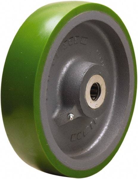 Hamilton - 10 Inch Diameter x 2-1/2 Inch Wide, Polyurethane on Cast Iron Caster Wheel - 2,500 Lb. Capacity, 3-1/4 Inch Hub Length, 1-1/4 Inch Axle Diameter, Tapered Roller Bearing - Makers Industrial Supply