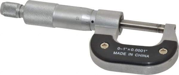 Value Collection - 0 to 1" Range, 0.0001" Graduation, Mechanical Outside Micrometer - Ratchet Stop Thimble - Makers Industrial Supply