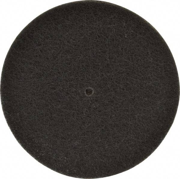 3M - 6" Very Fine Grade Aluminum Oxide Deburring Disc - 1/4" Center Hole, Arbor Connection, Gray, 4,000 Max RPM - Makers Industrial Supply