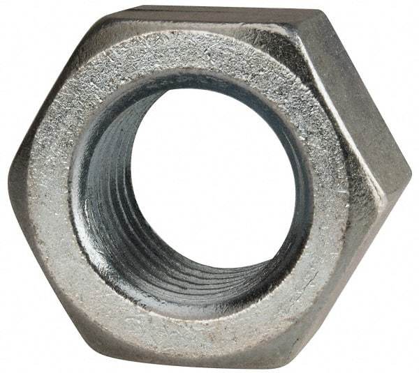 Value Collection - 1-3/4 - 5 UNC Steel Right Hand Hex Nut - 2-5/8" Across Flats, 1-1/2" High, Zinc Clear Finish - Makers Industrial Supply