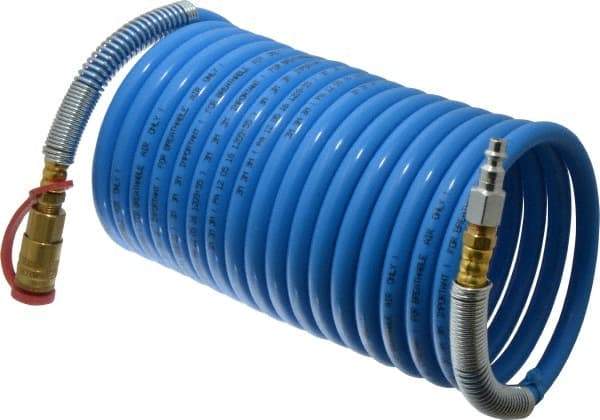 3M - 25 Ft. Long, High Pressure Coiled SAR Supply Hose - 3/8 Inch Inside Diameter, Compatible with 3M High Pressure Compressed Air System - Makers Industrial Supply